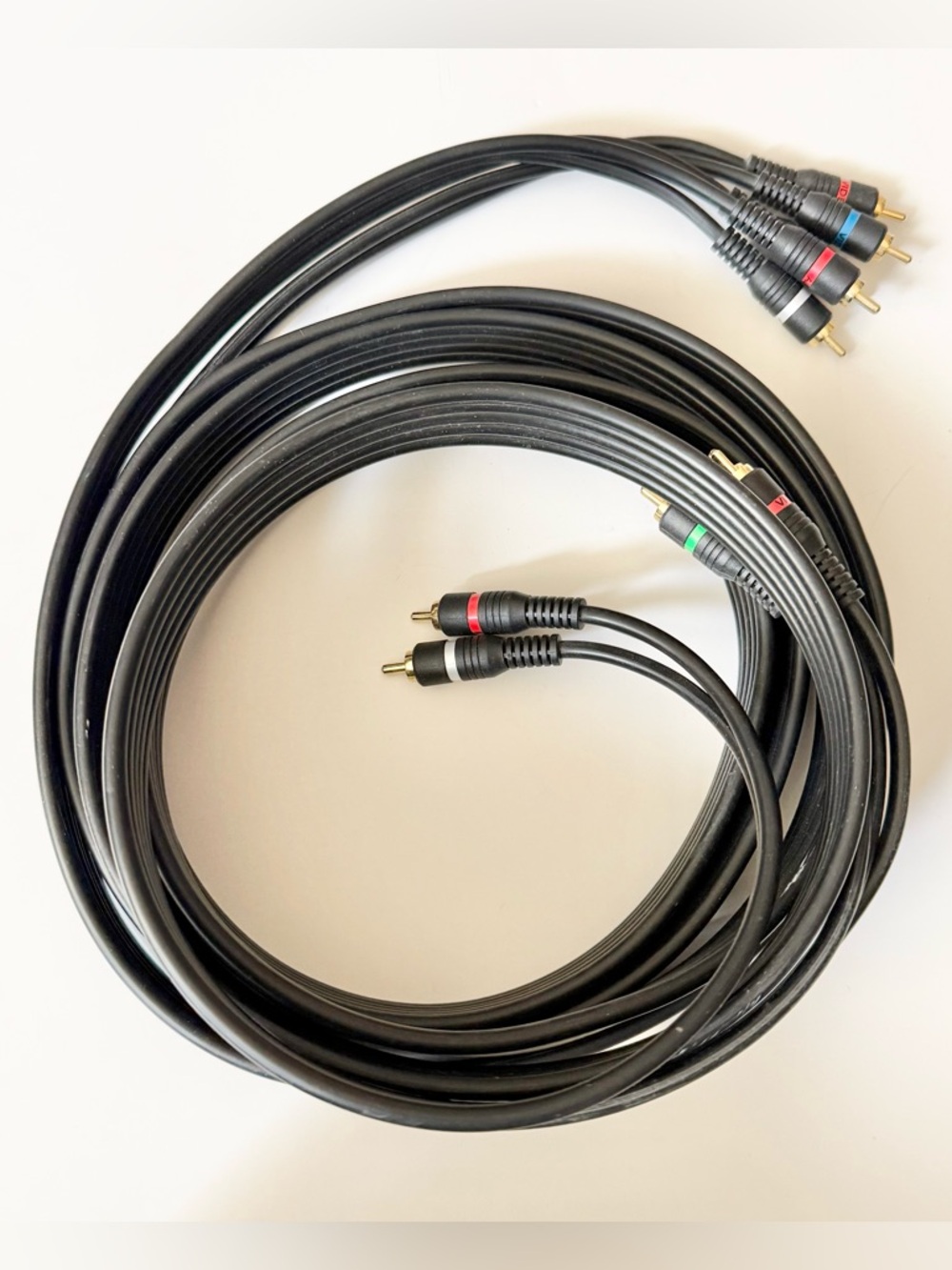 12ft Premium Black RCA Component Audio/Video Cable